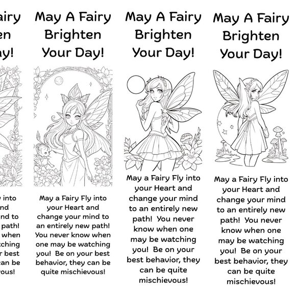 Color Your Own Fairy Bookmarks, 5 qty! - Picture 14 of 16
